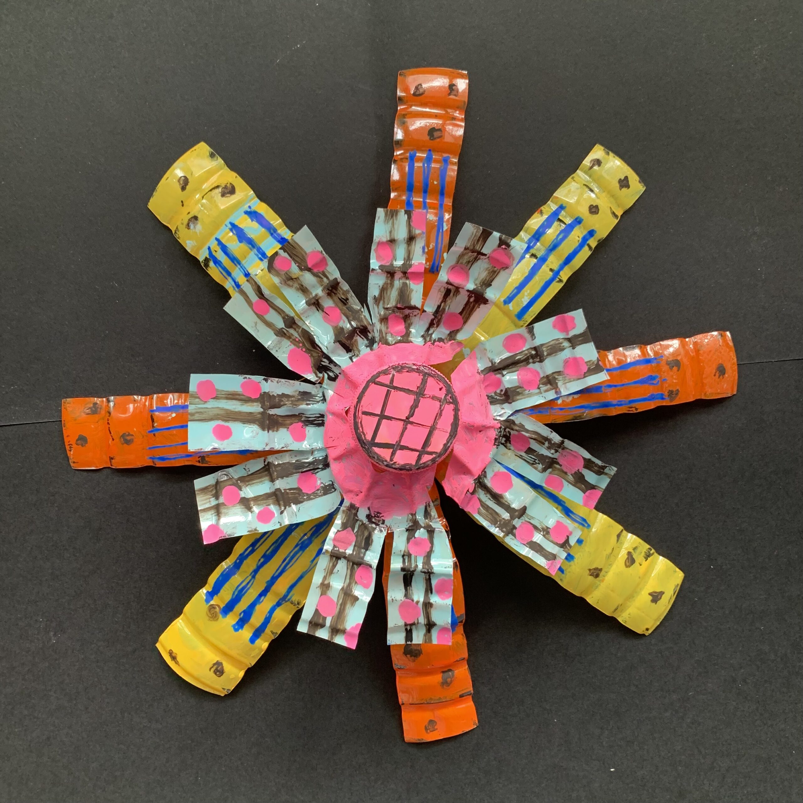 Colorful Recycled Bottle Flowers and Sharing the Planet