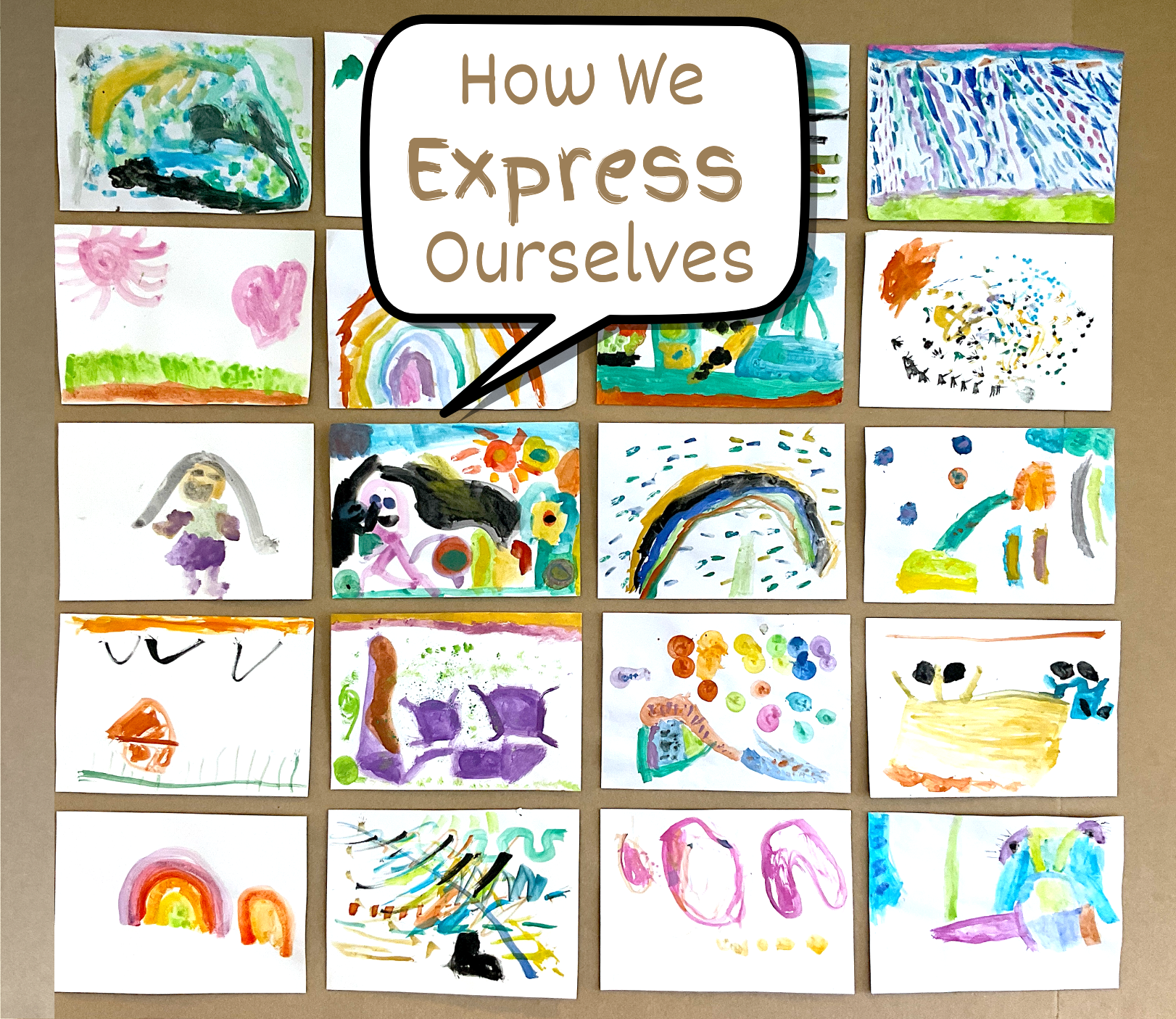 The Magic of Watercolor: Kindergarten Artists Explore “How We Express Ourselves”