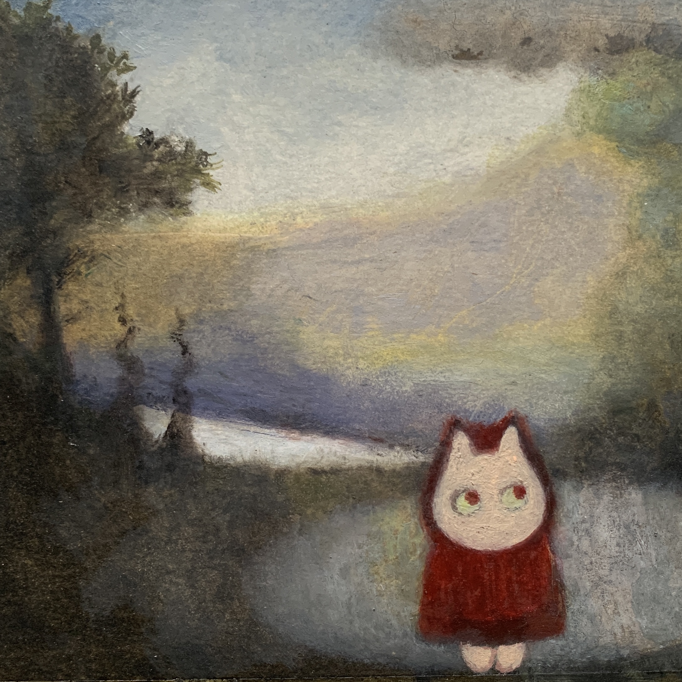 Juxtaposition in My Own Work: A Red Cloak in Twilight